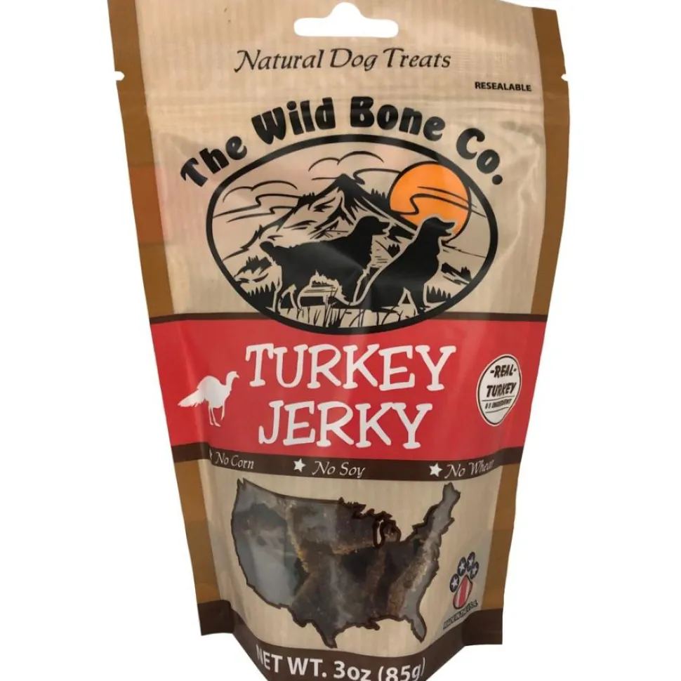 The Wild Bone Co. Turkey Dog Jerky Treats - 3 oz Bag