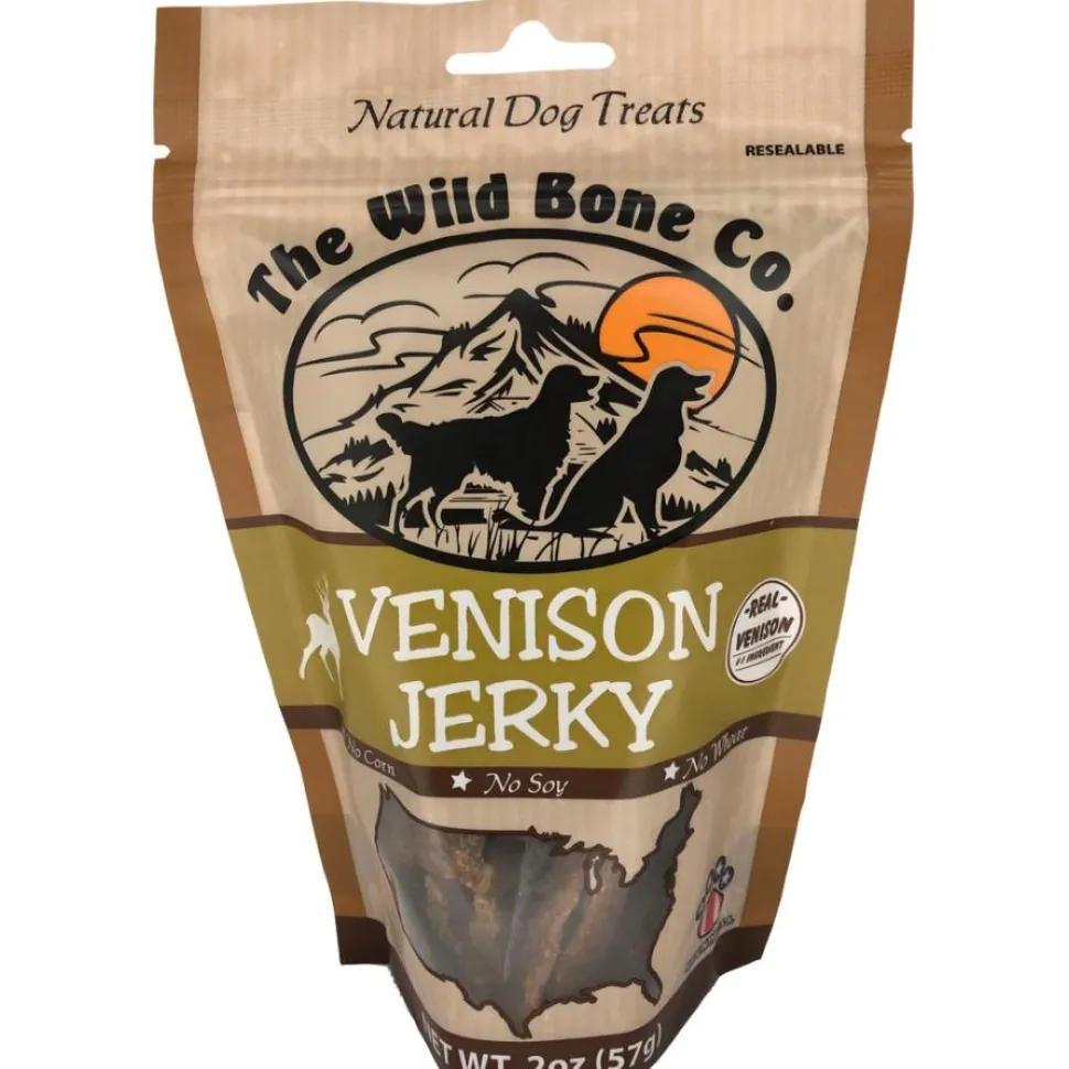 The Wild Bone Co. Venison Dog Jerky Treats - 2 oz Bag