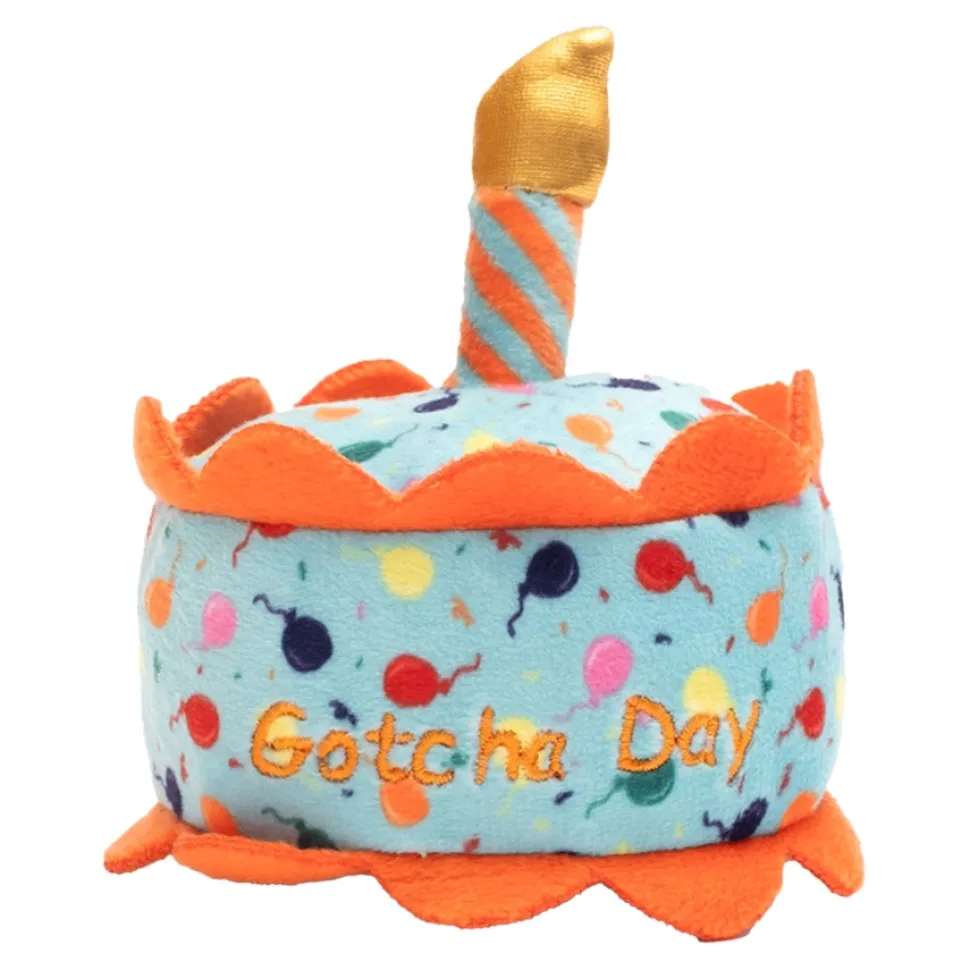 The Worthy Cat Cotcha Day Birthday Cupcake Squeak and Crinkle Plush Cat Toy