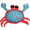 The Worthy Dog Crab Patterned Squeak Nylon and Plush Dog Toy