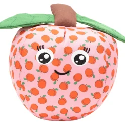The Worthy Dog Peachy Keen Patterned Squeak Nylon and Plush Dog Toy