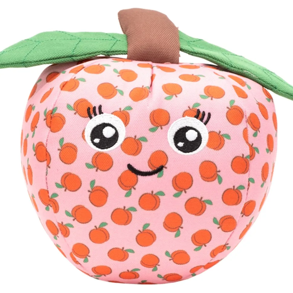 The Worthy Dog Peachy Keen Patterned Squeak Nylon and Plush Dog Toy