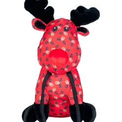 The Worthy Dog Rudy Reindeer Christmas Holiday Squeak Nylon and Plush Dog Toy