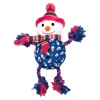 The Worthy Dog Snowman Holiday Squeak Nylon and Plush Dog Toy
