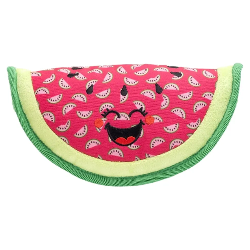 The Worthy Dog Watermelon Patterned Squeak Nylon and Plush Dog Toy