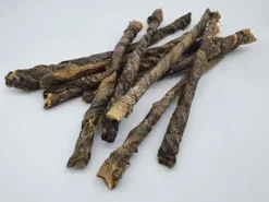 Tickled Pet All-Natural 12" Icelandic Codfish Skin Rolls Dehydrated Dog Chews - Case of 1