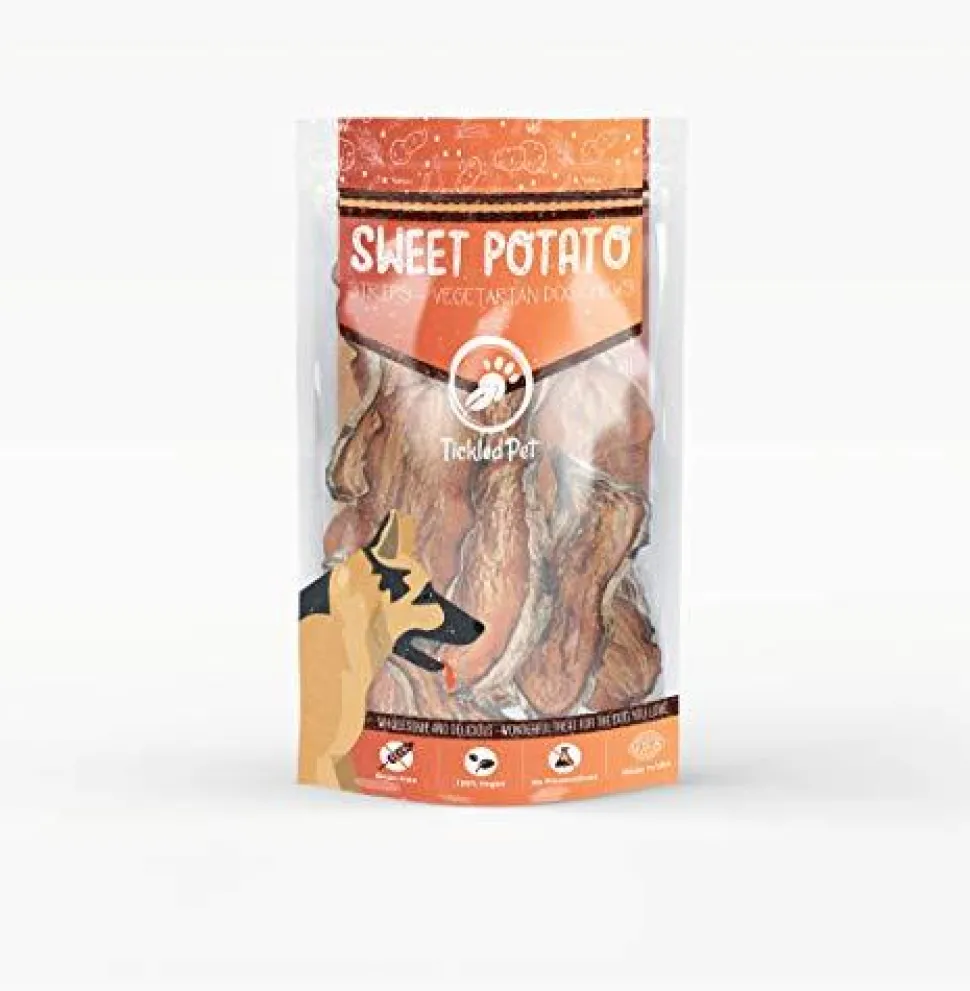 Tickled Pet Sweet Potato Chews Dehydrated Dog Treats - 8 oz Bag