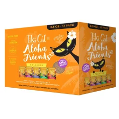 Tiki Cat Grain-Free Aloha Friends Chicken Variety Pack Wet Cat Food in Pouches - 2.5 oz Pouches - Case of 12
