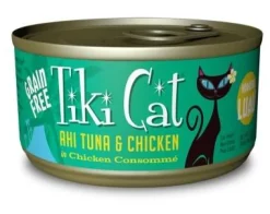 Tiki Cat Hookena Lua Canned Cat Food - Ahi Tuna and Chicken - Case of 12