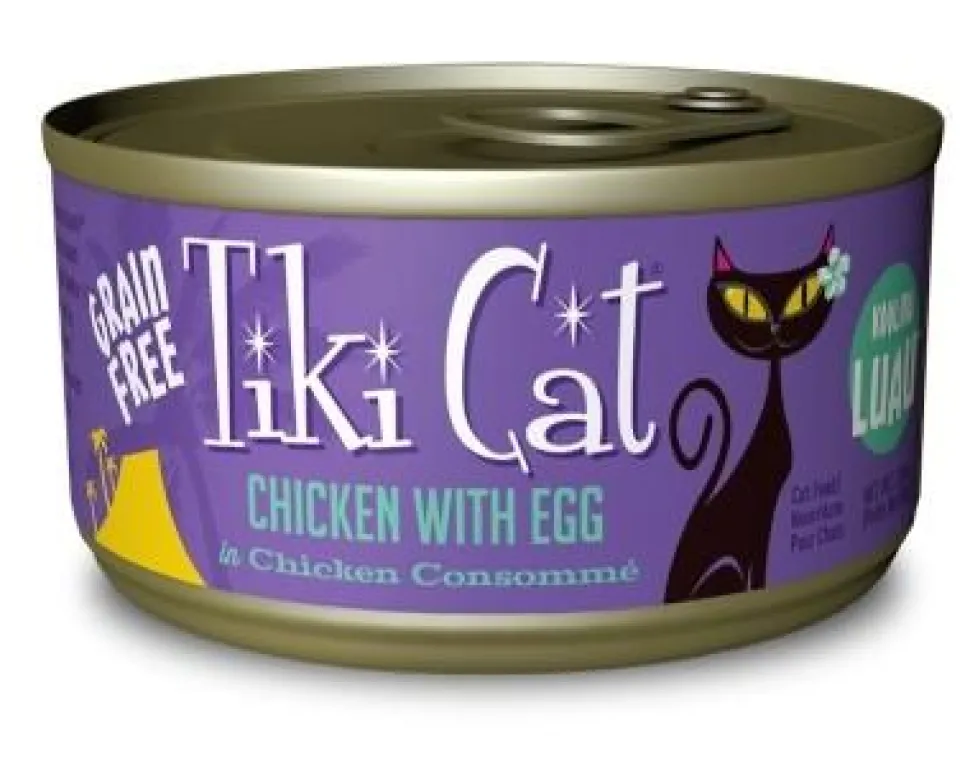 Tiki Cat Koolina Lua Canned Cat Food - Chicken with Egg - Case of 12