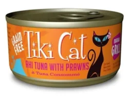 Tiki Cat Manana Grill Canned Cat Food - Ahi Tuna with Prawns - Case of 12