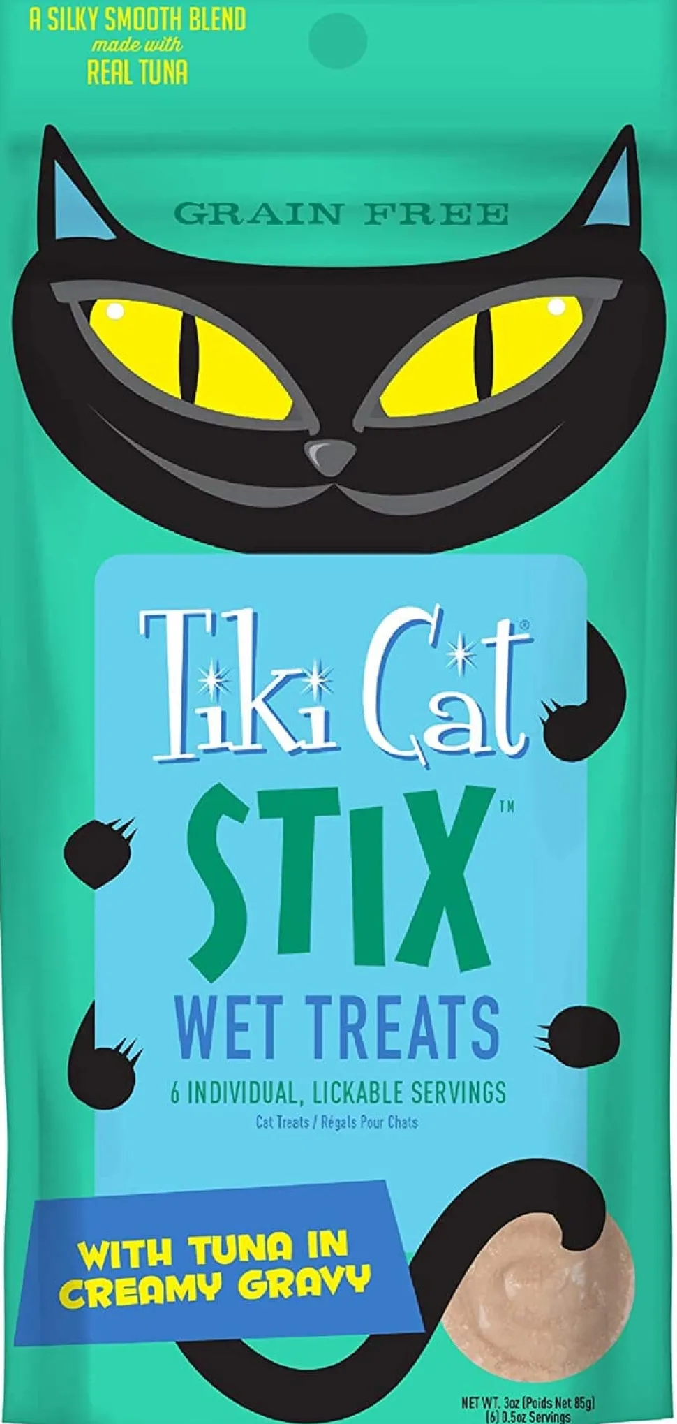 Tiki Cat Tuna Mousse STIX™ Cat Treats - (6 Tubes per Bag) - 3 Oz Bags - Pack of 12