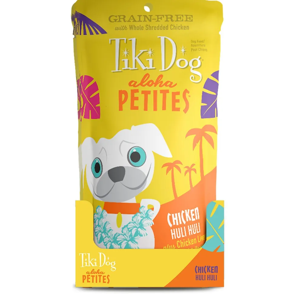Tiki Dog Aloha Petites Chicken Huli Huli Dog Food in Pouches - 3.5 oz Pouch - Case of 12