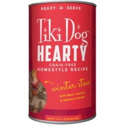 Tiki Dog Hearty Hearty Beef Canned Dog Food - 12.5 oz Can - Case of 12