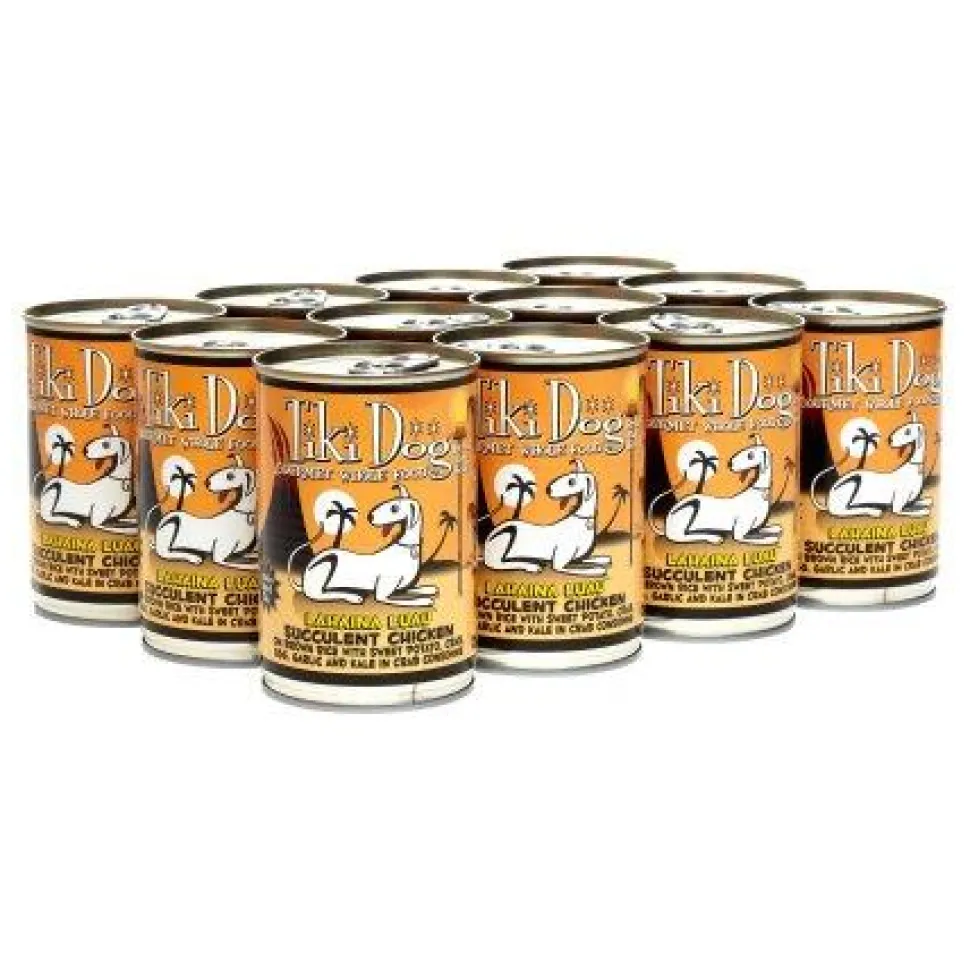 Tiki Dog Lahania Lua Canned Dog Food - Chicken in Crab Consomme - Case of 12