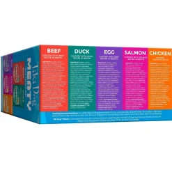 Tiki Dog Meaty Variety Pack Prepared Dog Food - Beef Duck Egg Salmon & Chicken - Case of 10