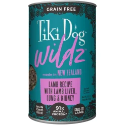 Tiki Dog Non-GMO Wildz Lamb Wet Whole Dog Food - 13.2 oz Can - Case of 12