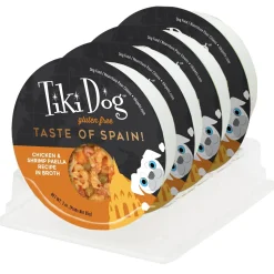 Tiki Dog Petites™ Gourmet International Taste of Spain! Chicken & Shrimp Paella Prepared Dog Food - 3 oz Cups - Case of 4