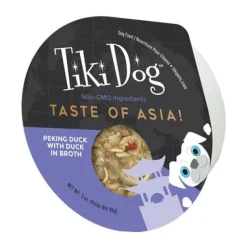 Tiki Dog Petites™ Gourmet International Taste of Asia! Peking Duck Prepared Dog Food - 3 oz Cup - Case of 4