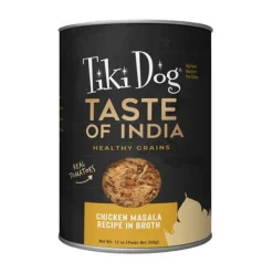 Tiki Dog Taste of the World Indian Chicken Masala Canned Dog Food - 12 oz Can - Case of 8