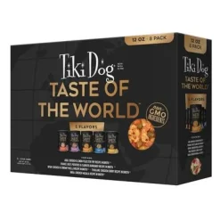 Tiki Dog Taste of the World Variety Pack Canned Dog Food - 12 oz Can - Case of 8