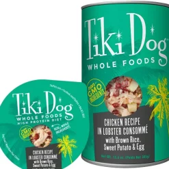 Tiki Dog Whole Foods Chicken / Lobster Consommé Canned Dog Food - 13.6 oz - Case of 1