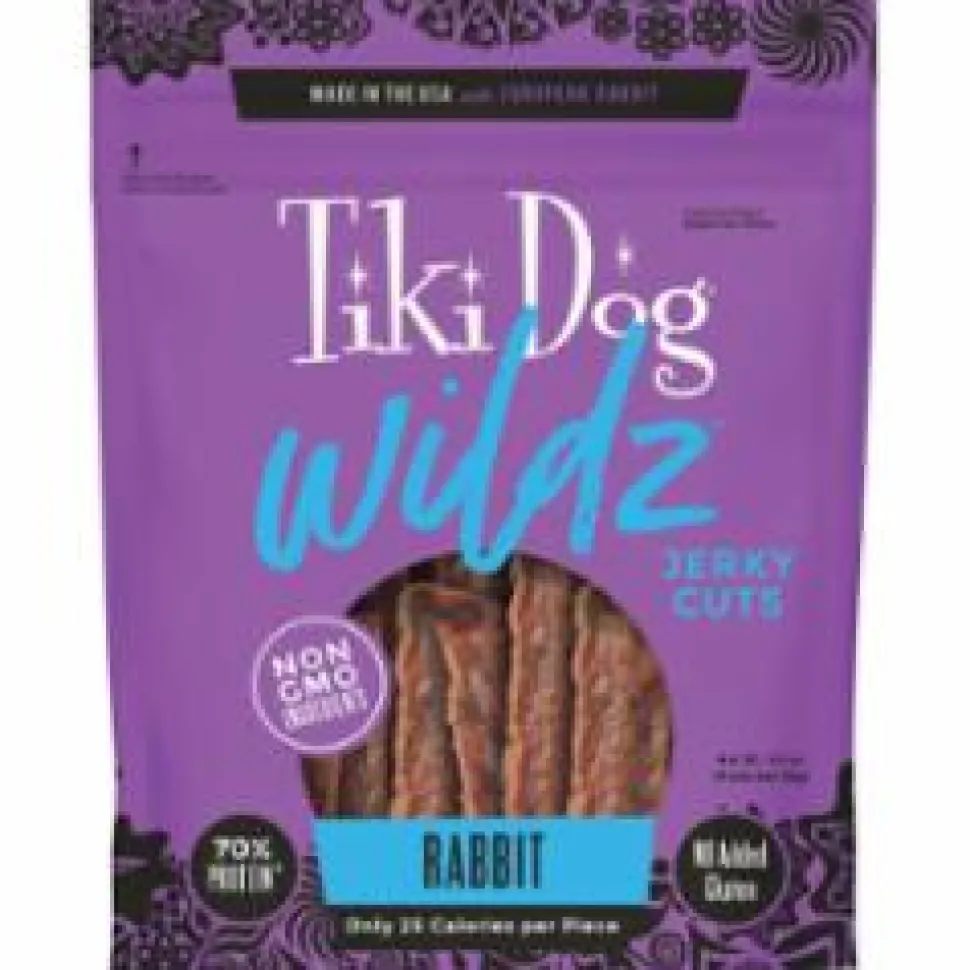 Tiki Dog Wildz Rabbit Jerky Dehydrated Dog Food - 3.5 oz Bag