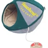 Touchcat ® 'Oval Saucer' Collapsible Walk-Through Kitty Pet Cat Bed House w/ Play Active Teaser Toy