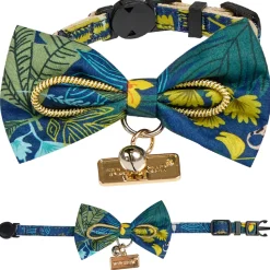 Touchcat ® Safari Patterned Designer Cat Collar with Bow