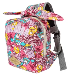 Touchdog ® Designer Patterned Large Pocketed Zippered Duffle Dog Backpack and Harness