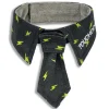 Touchdog ® Black Pattern Easy-Adjustable Velcro Designer Accessory Fashion Dog Necktie