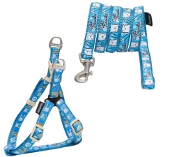 Touchdog ® 'Caliber' Embroidered Designer Fashion Pet Dog Leash and Harness Combination