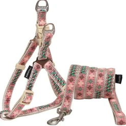 Touchdog 'Capentry Patterned' Tough Stitched Dog Harness and Leash