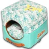 Touchdog ® 'Floral-Galoral' 2-in-1 Collapsible Squared Dog and Cat Bed