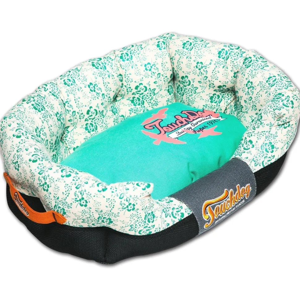 Touchdog ® 'Floral-Galoral' Ultra-Plush Rectangular Rounded Designer Dog Bed