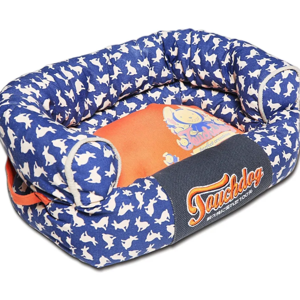 Touchdog ® 'Lazy-Bones' Rabbit-Spotted Designer Couch Dog Bed