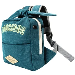 Touchdog ® Navy Large-Pocketed Zippered Duffle Dog Backpack and Harness