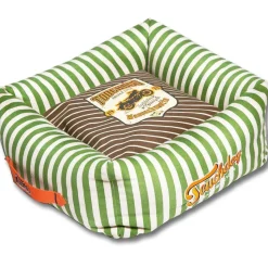 Touchdog ® 'Neutral-Striped' Squared Designer Dog Bed