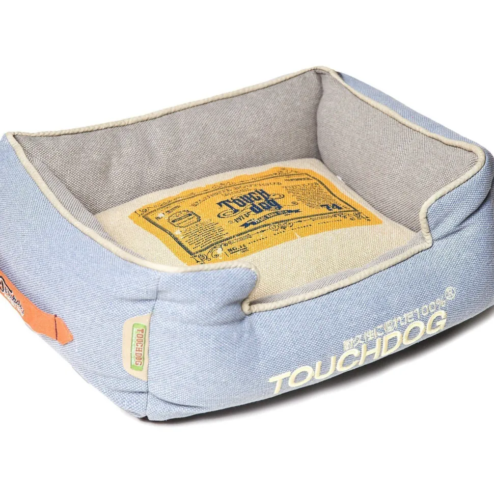 Touchdog ® Original Denim Reversible Designer Rectangular Dog Bed