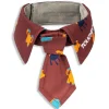 Touchdog ® Red Pattern Easy-Adjustable Velcro Designer Accessory Fashion Dog Necktie