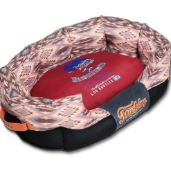 Touchdog ® '70's Vintage-Tribal' Ultra-Plush Rectangular Rounded Dog Bed