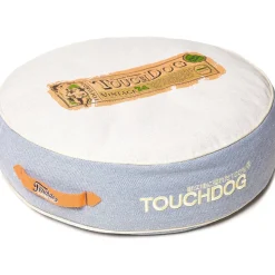 Touchdog ® 'Surround-View' Original Classical Denim Rounded Designer Dog Bed