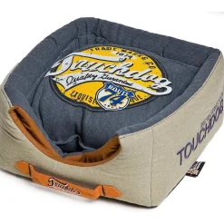 Touchdog ® 'Vintage Squared' 2-in-1 Convertible and Collapsible Dog and Cat Bed