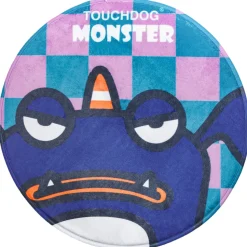 Touchdog Cartoon Crabby Tooth Monster Rounded Cat and Dog Mat