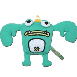Touchdog Cartoon Crabby Tooth Monster Plush Dog Toy