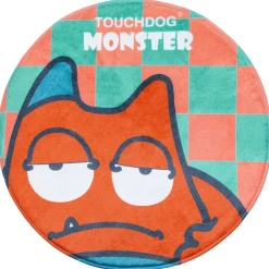 Touchdog Cartoon Sleepy Monster Rounded Cat and Dog Mat