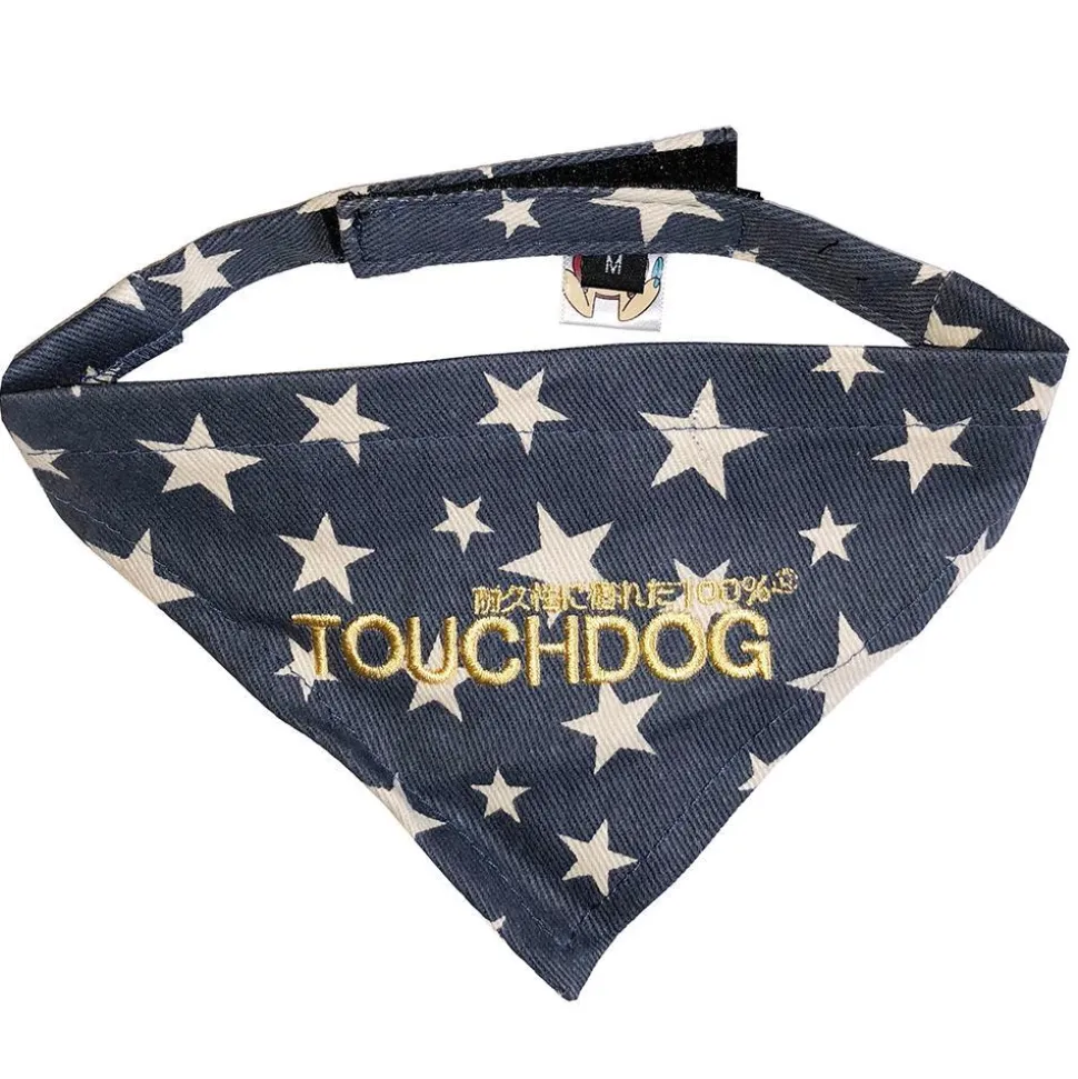 Touchdog Designer Hook-and-Loop Pet Bandana - Blue