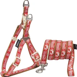 Touchdog 'Funny Bone' Tough Stitched Dog Harness and Leash