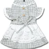Touchdog 'I love Poochi' Classical Plaid Fashion Designer Dog Dress