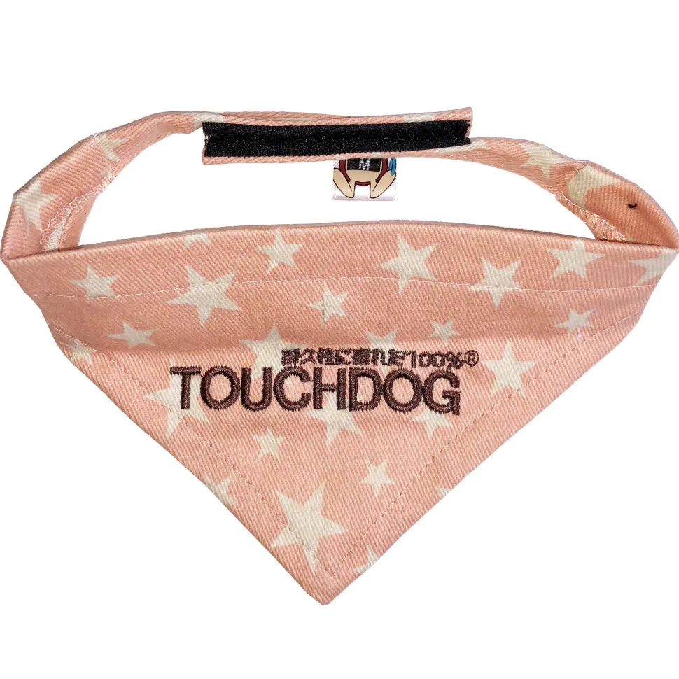 Touchdog Star Patterned Hook-and-Loop Fashion Dog Bandana